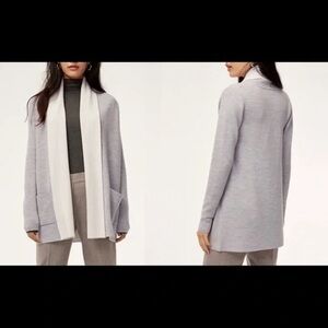 Aritzia babaton beekman cardigan open front fine  Merino Wool Knit sz xs